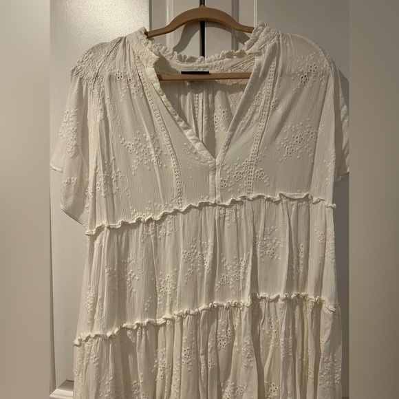 VICI Yolanda Cotton Eyelet Tiered Babydoll Dress - Picture 4 of 8